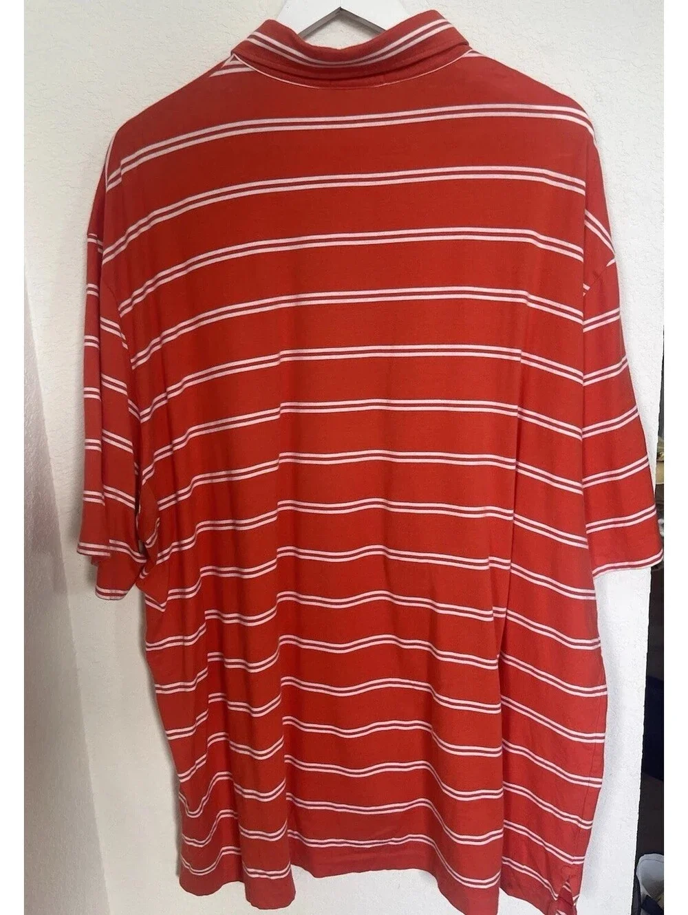 Polo Ralph Lauren Men’s Orange White Stripe 2XLT 100% Pima Cotton